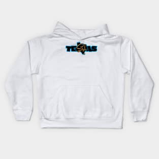 Texas Style Cyan Kids Hoodie